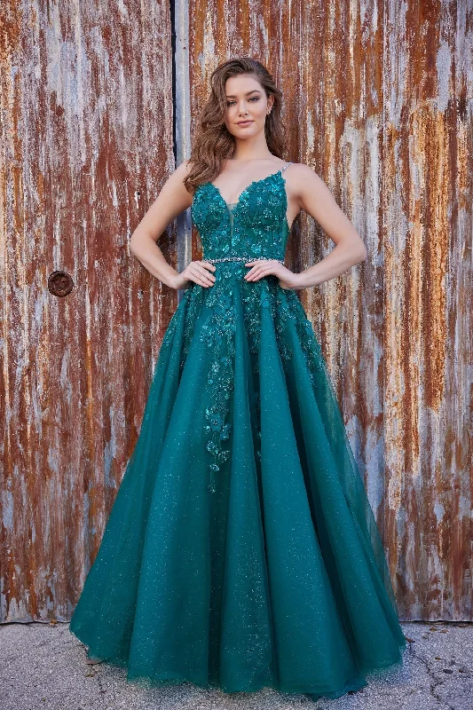 New Arrival Ellie Wilde EW35113 Long Glitter Ball Gown Prom Dress