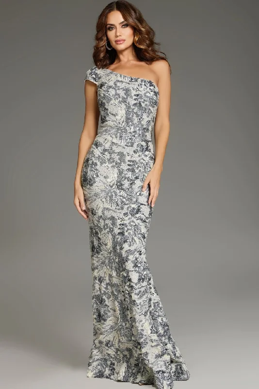 Mega Deal Jovani 39272 Long Fitted Formal Sequined Evening Dress