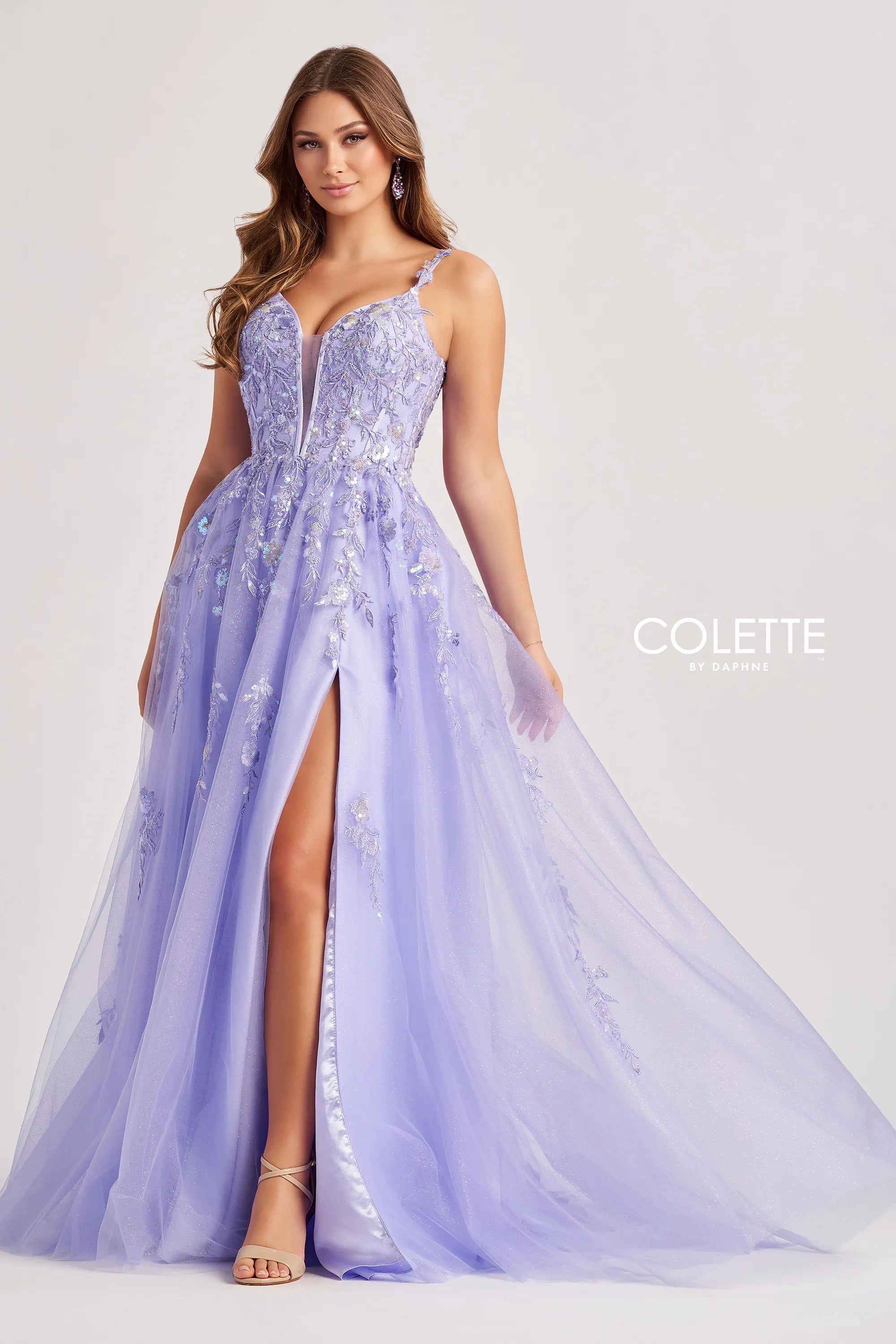 Price Smash Colette by Daphne CL8060 Sequin Long Slit Glitter A Line Formal Prom Dress Price Smash Colette by Daphne CL8060 Sequin Long Slit Glitter A Line Formal Prom Dress