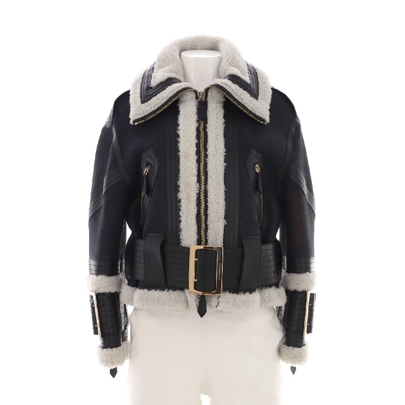 YEAR-End Clearance Women's Aviator Jacket Leather and Shearling
