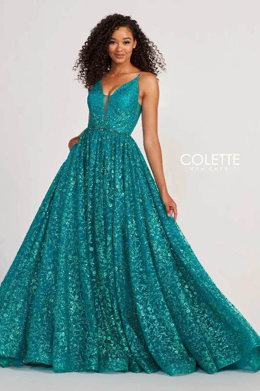 Midnight Madness Colette CL2016 Prom Long Formal Glitter Ball Gown