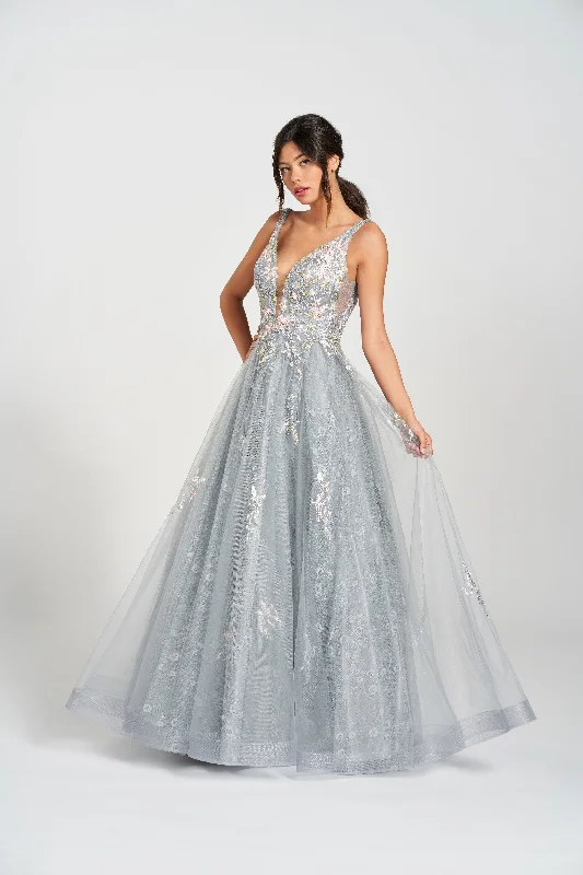 Super Deal Colette CL12213 Long Formal Applique Prom Dress