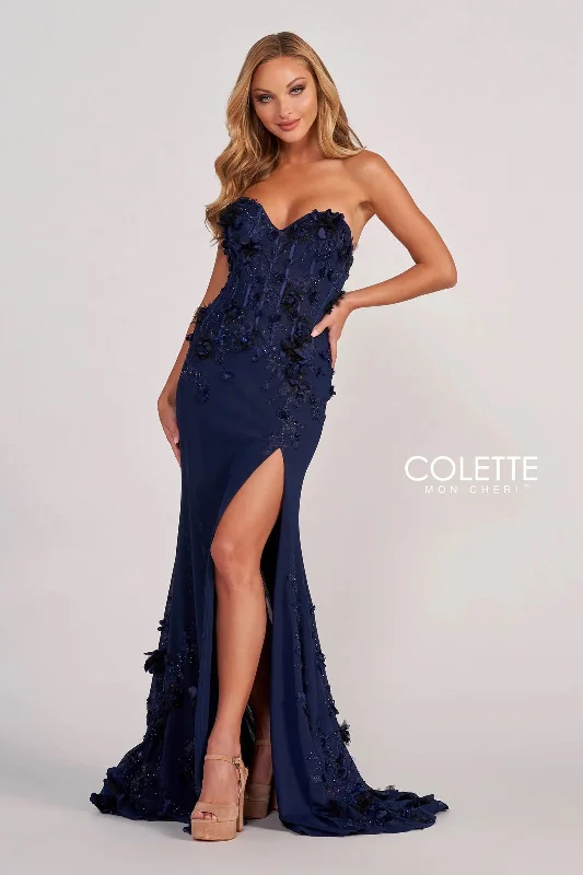 Take Advantage Colette CL2059 3D Flowers Long Formal Prom Dress