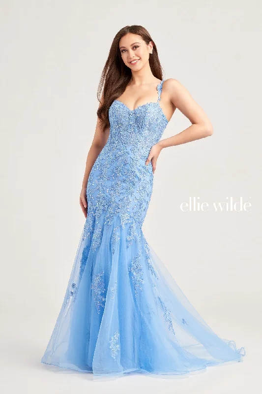 Price Drop Alert Ellie Wilde EW35238 Long Mermaid Formal Beaded Prom Gown