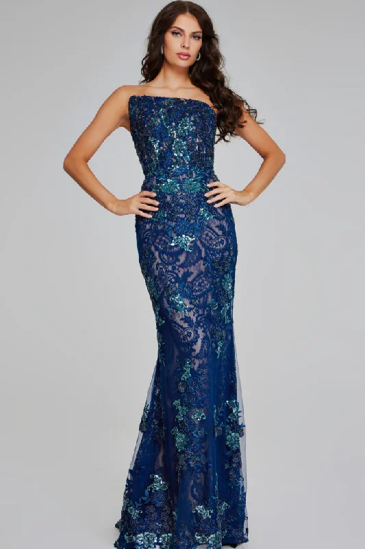 Exclusive Savings Jovani 40847 Long Mermaid Sequin Beaded Formal Evening Prom Dress