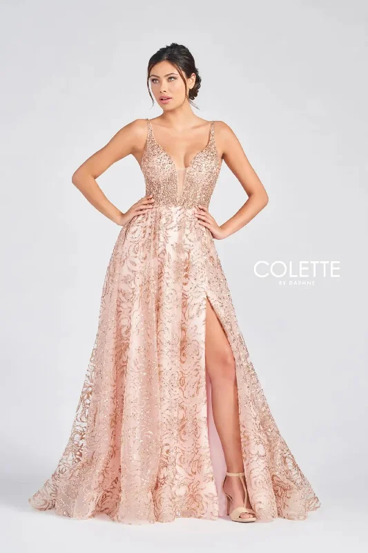 Reduced Prices Colette CL12257 Beaded Long Sequin Prom Formal Dress