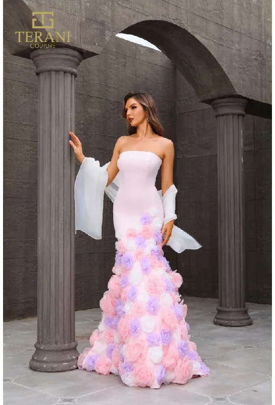Massive Deals Terani Couture 251P4091 Long Ruffle Formal Mermaid Prom Dress