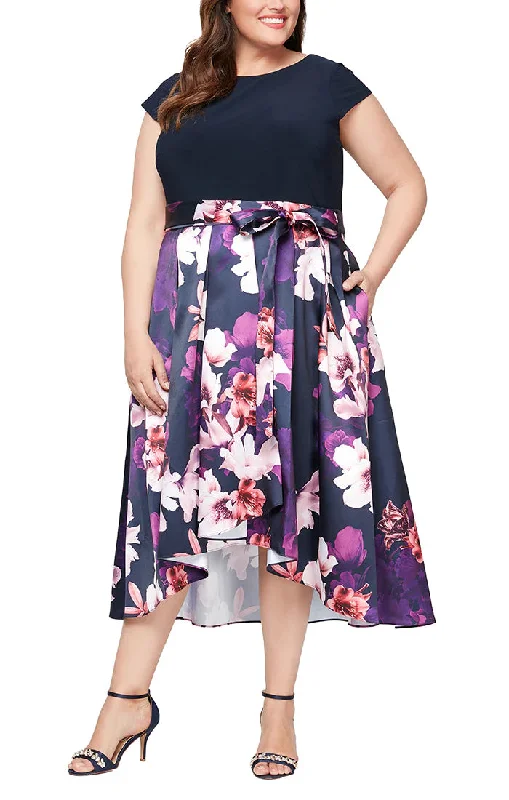 Inventory Reduction SL Fashions 9459256 Plus Size Printed Skirt Long Party Dress