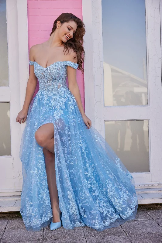 Deal of the Day Ellie Wilde EW35116 Prom Long Glitter Ball Gown