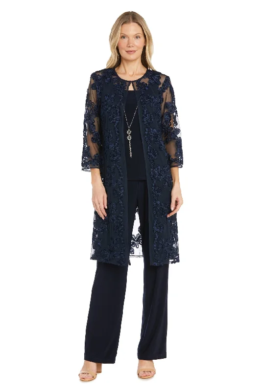 Price Slash R&M Richards 3146 Long Floral Formal Pant Suit