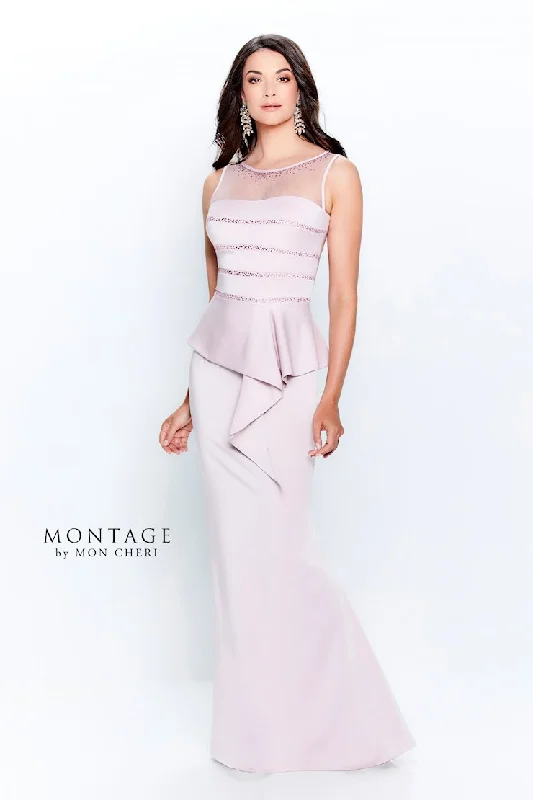Discount Days Montage 120903 Long Peplum Ruffle Formal Dress