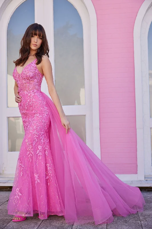 Clearance Sale Ellie Wilde EW35110 Long Fitted Formal Overskirt Prom Gown