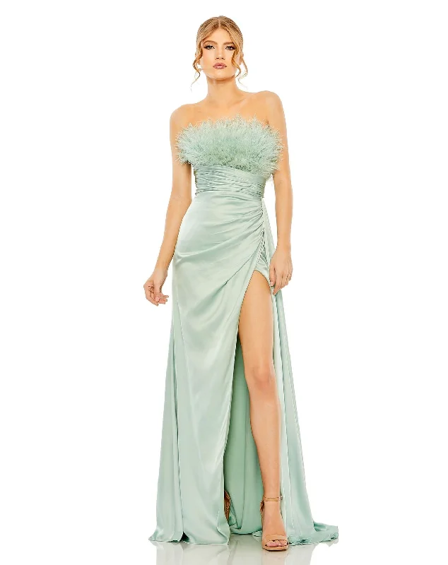 Special Discount Mac Duggal 11690 Long Formal Feather Prom Dress