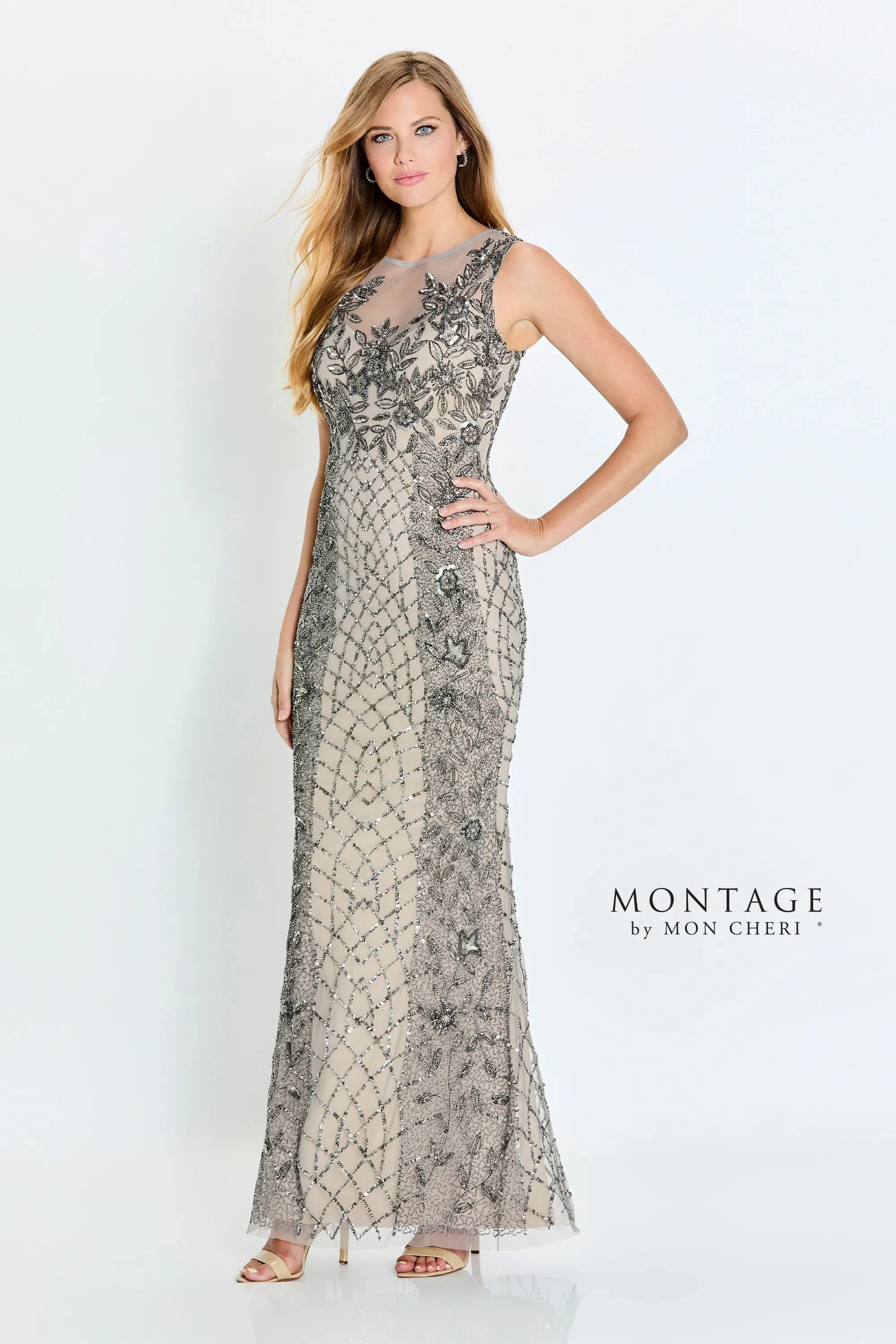 Super Sale Montage M533 Formal Long Beaded Sequin Evening Dress