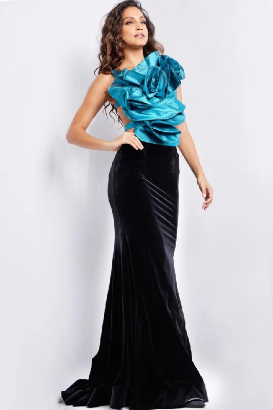 Act Fast Jovani 37363 Long Mermaid Velvet Fomal Prom Dress