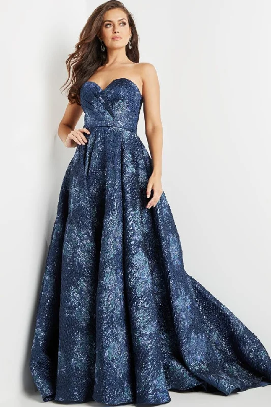 Early Access Jovani 22792 Long Pleated Ball Gown Formal Dress