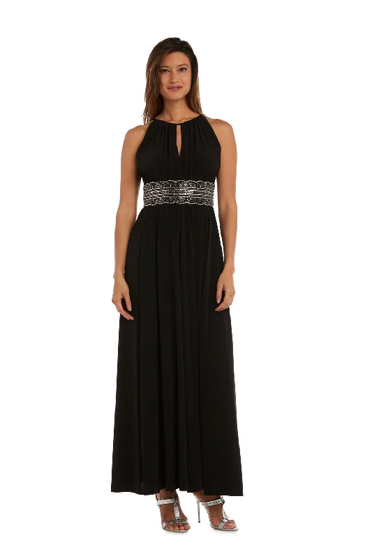 Massive Deals R&M Richards 3578 Long Formal Halter Evening Dress