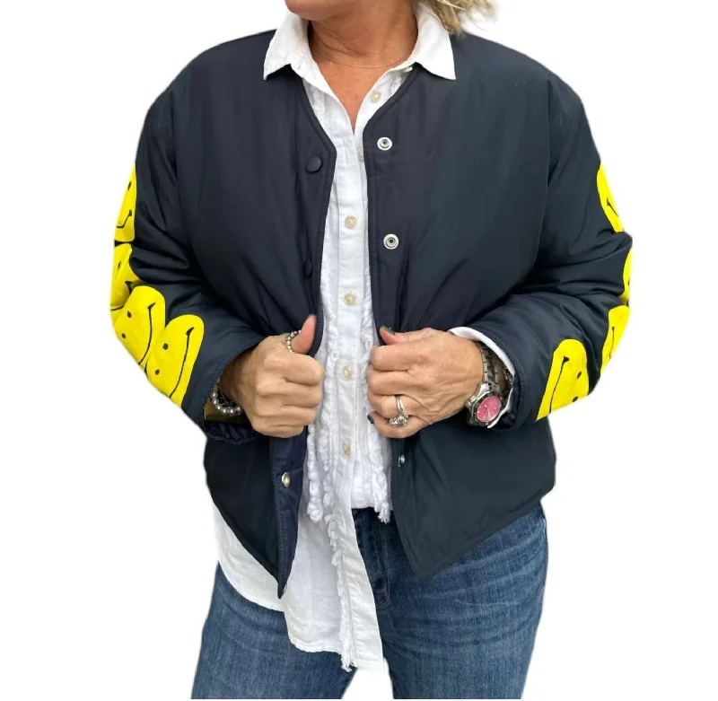 Huge Savings Happy Days Puffer Jacket In Navy