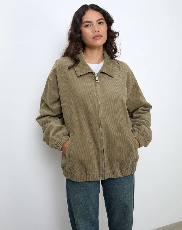 Blowout Sale Cavita Jacket in Cord Artichoke Green
