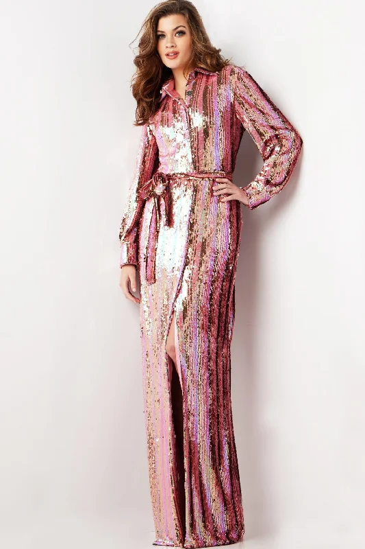 Unmissable Offer Jovani 26136 Sequin Long Sleeve Formal Evening Dress