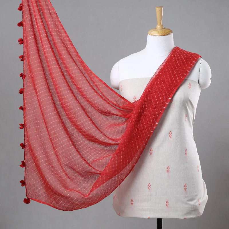 The Best Prices White - 2pc Jacquard Prewashed Cotton Kurta with Leheriya Tie-Dye Kota Doria Dupatta 13 The Best Prices White - 2pc Jacquard Prewashed Cotton Kurta with Leheriya Tie-Dye Kota Doria Dupatta 13