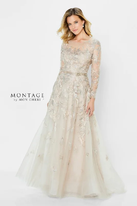 Deal Frenzy Montage 122906 Long A Line Gown Metallic Formal Dress
