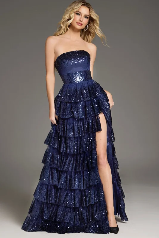 Unmissable Offer Jovani 40199 Prom Sequined Long Tiered Formal Dress