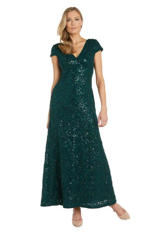 Can't Miss R&M Richards 2858 Long Mother of the Bride Sequin Formal Dress