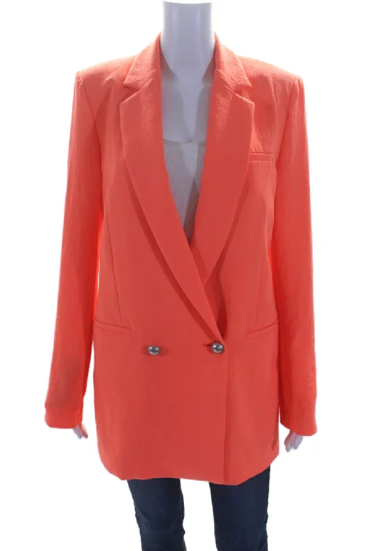 Today’s Special Pinko Womens Double Breasted Goldie Blazer Jacket Neon Orange