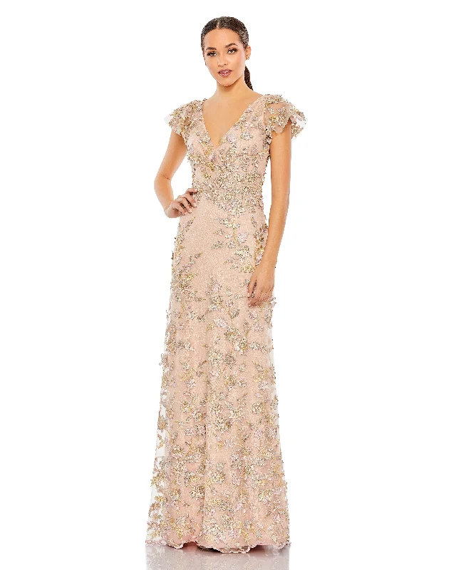 New Arrival Mac Duggal 68192 Formal Long Applique Evening Dress