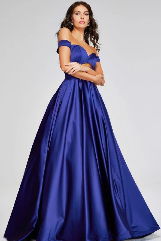 Get It Before It’s Gone Jovani 40787 A Line Formal Long Ball Gown Pocket Prom Dress