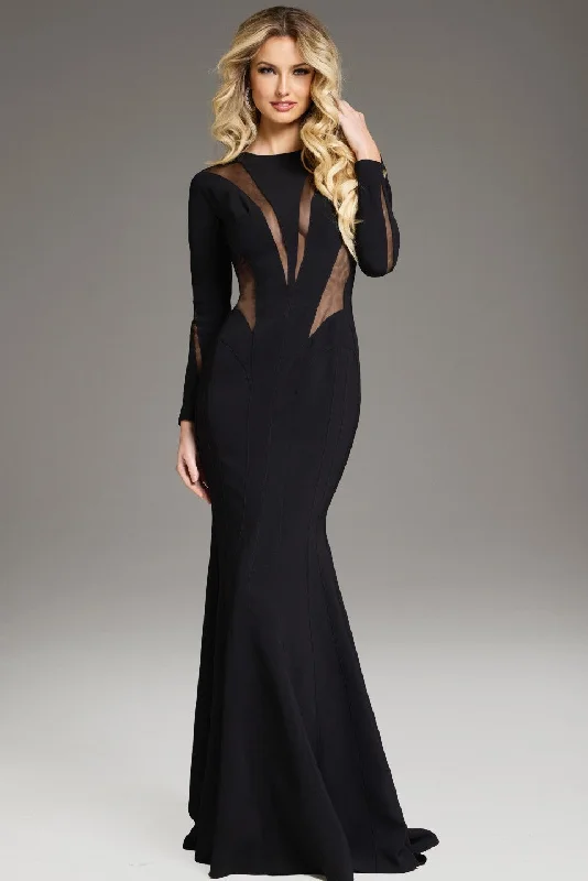 Unmissable Offer Jovani 37671 Long Sleeve Formal Mermaid Evening Dress