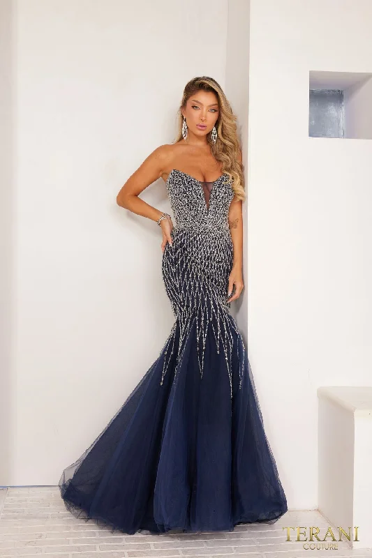 Midnight Madness Terani Couture 241P2132 Mermaid Long Prom Dress