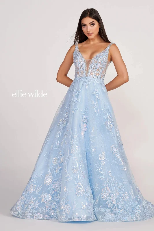 New Arrival Ellie Wilde EW34105 Formal Pocket Ballgown Long Prom Dress