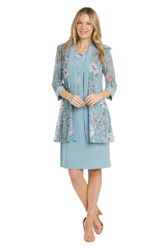 Special Price R&M Richards 1036 Print Jacket Short Mother of the Bride Dress