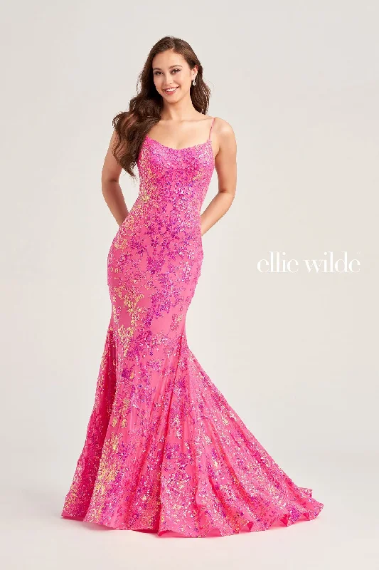 Crazy Deals Ellie Wilde EW35015 Long Beaded Formal Prom Gown