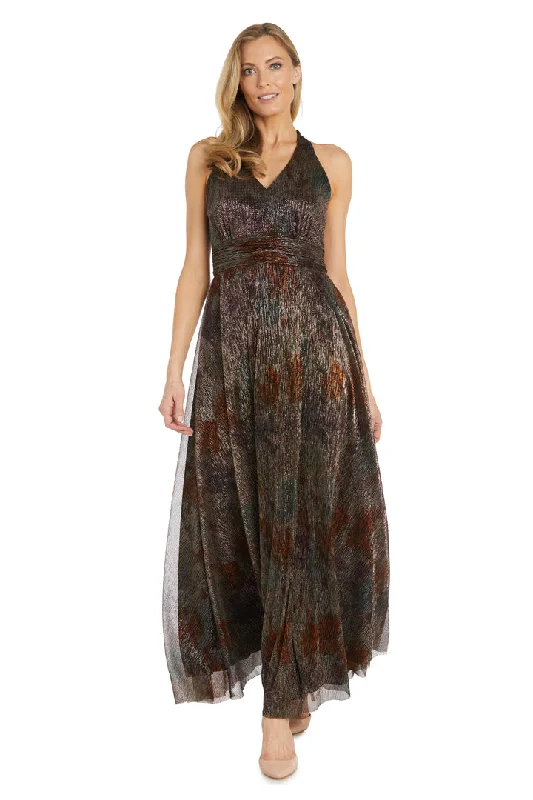 Early Access R&M Richards 1539 Long Formal Metallic Evening Dress