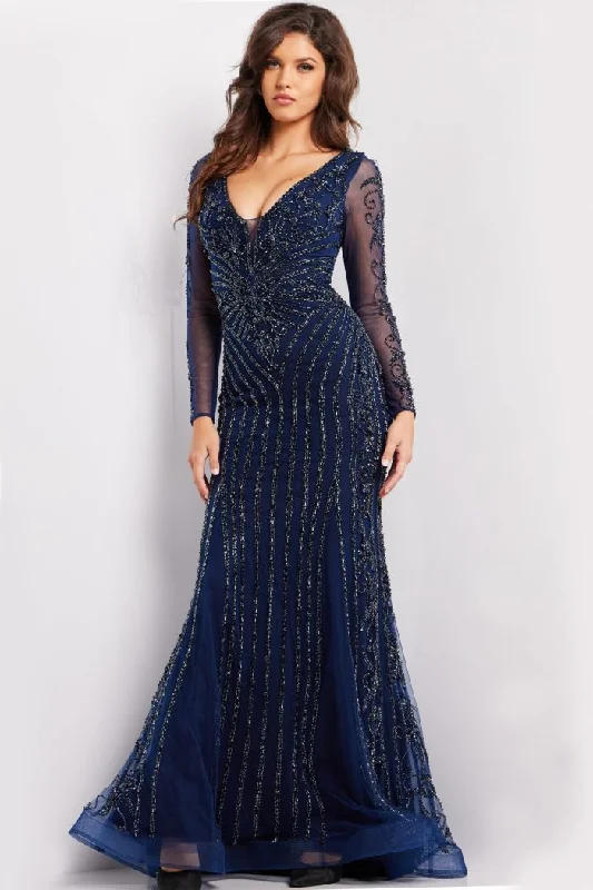 Daily Specials Jovani 24236 Long Sleeve Beaded Formal Dress