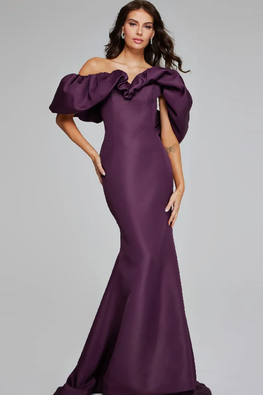 Doorbuster Deal Jovani 40596 Long Mermaid Ruffled Formal Dress
