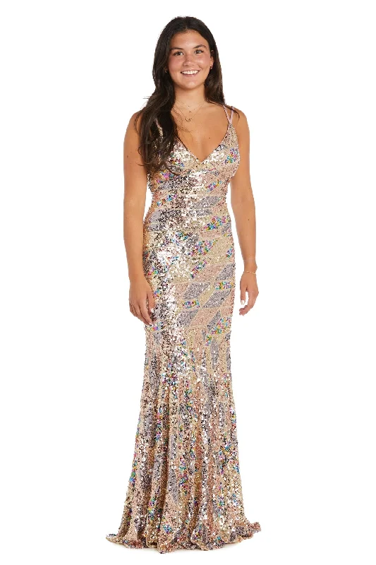 TIME-Limited Offer Morgan & Co 1871 Sequin Long Formal Prom Dress
