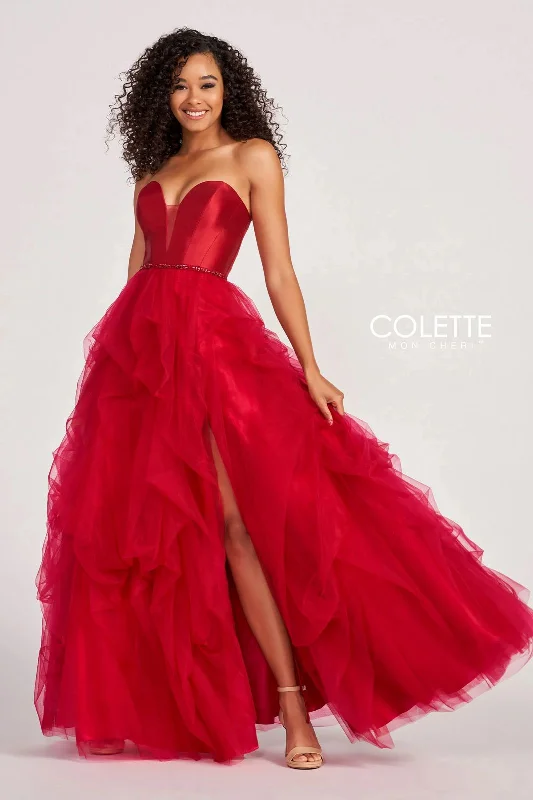 Stock Clearance Colette CL2023 Long Formal Prom Pick Up Skirt Ball Gown