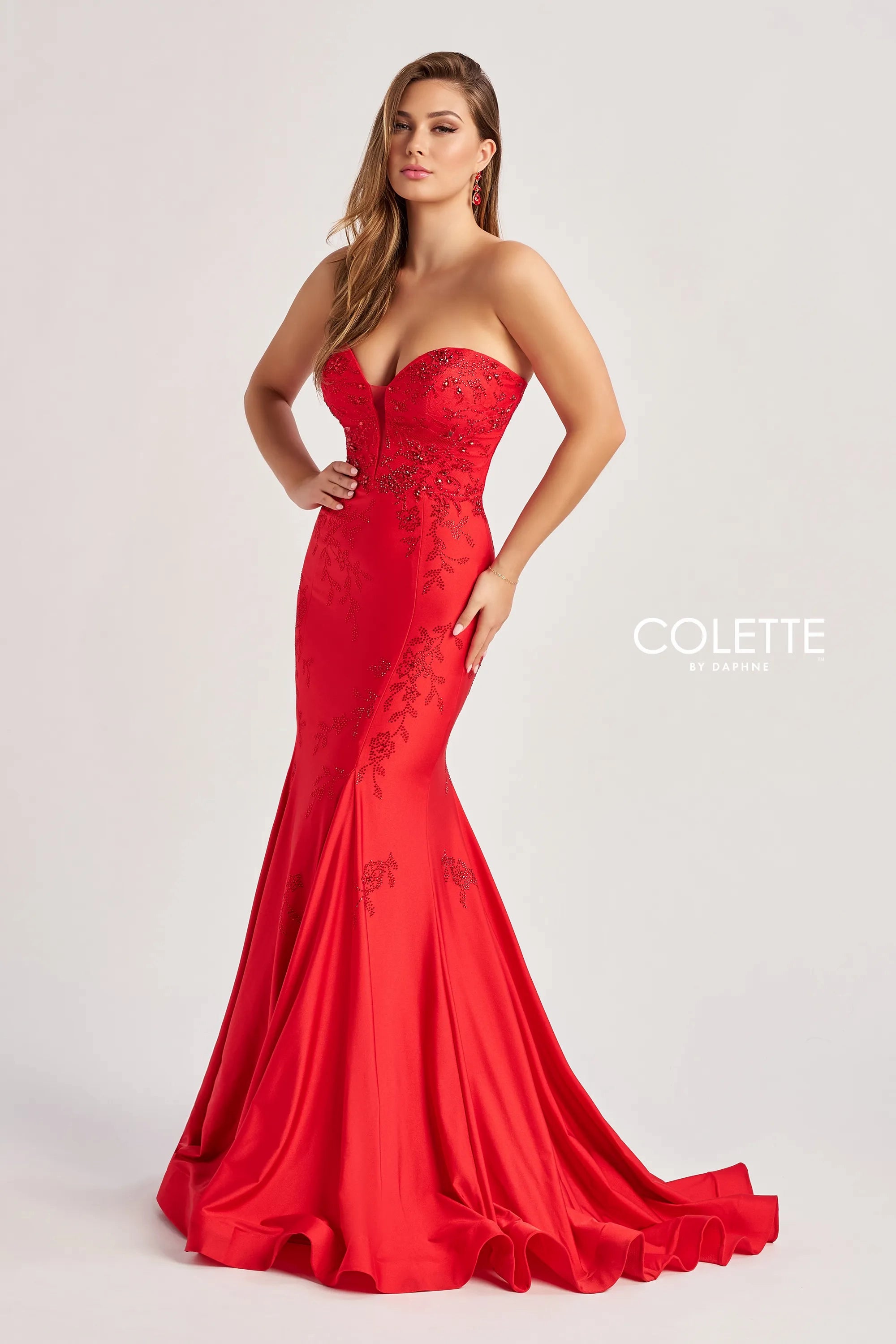 Shop and Save Colette by Daphne CL8445 Long Mermaid Formal Evening Prom Dress