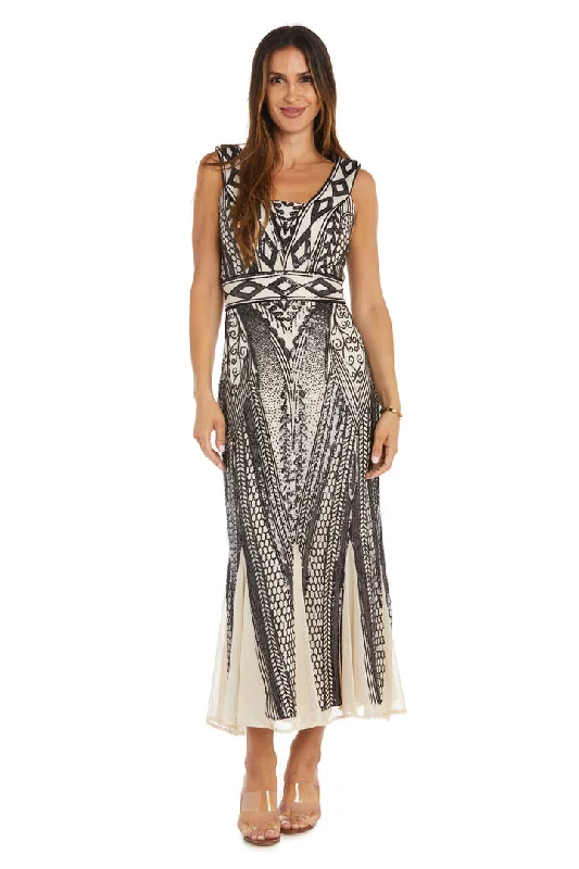 Stock Clearance R&M Richards 1838 Long Formal Sequin Evening Dress