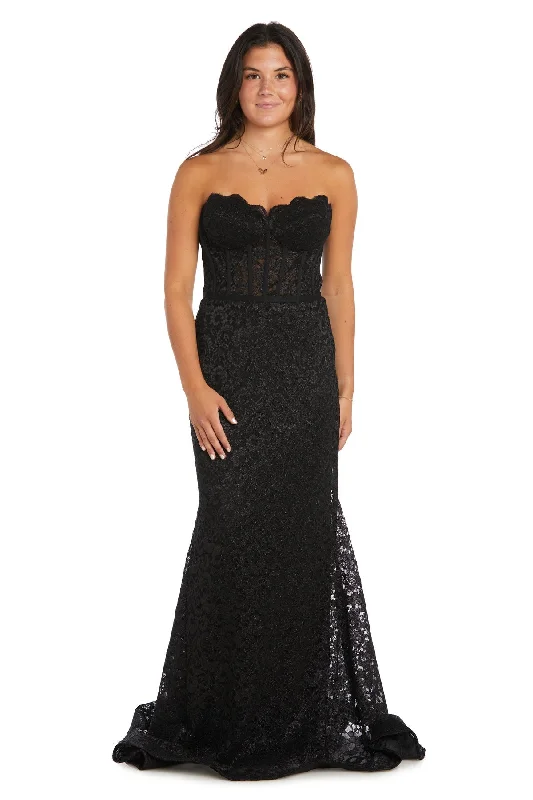 Instant Discount Morgan & Co 13269 Long Lace Formal Evening Prom Dress