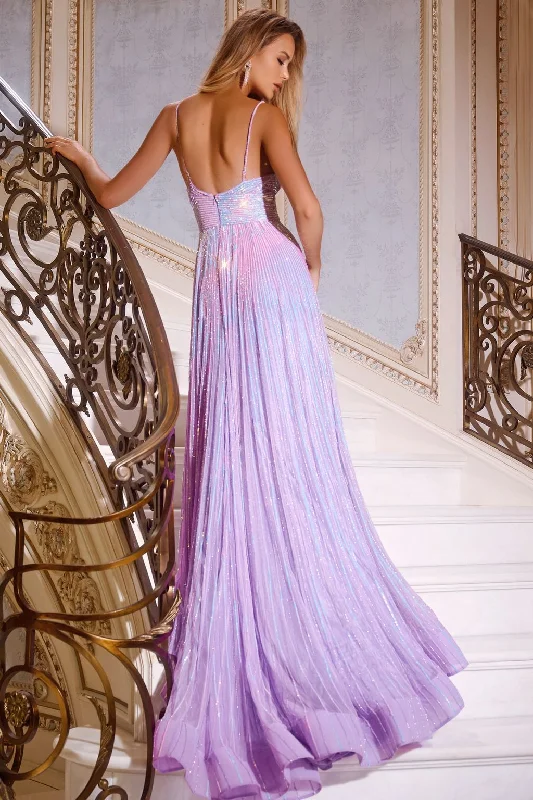 Best Seller Jovani 43920 Pleated Long Formal Sequin Prom Dress