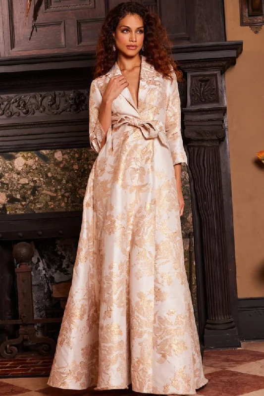Deal Explosion Jovani 23178 Long A Line Pleated Print Formal Dress