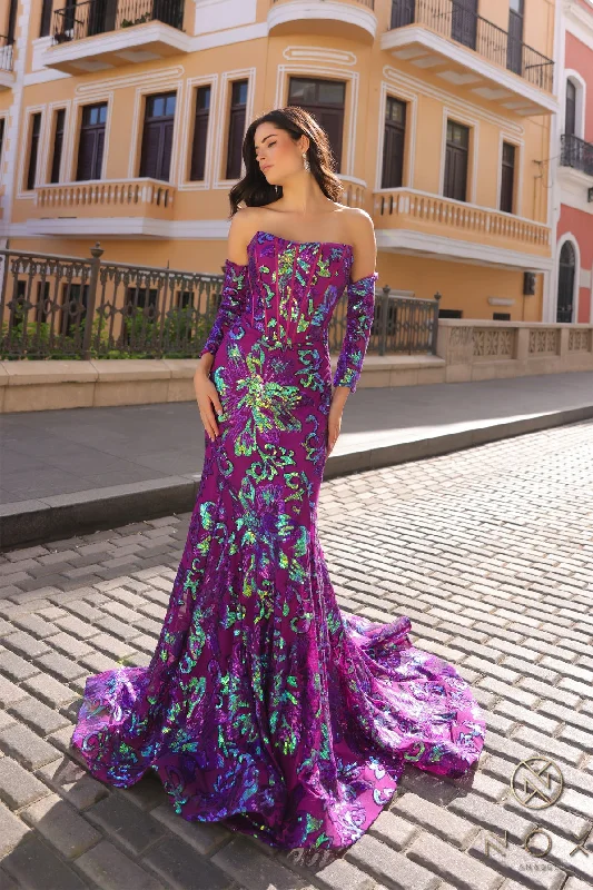 Low Prices Nox Anabel R1268 Long Sequins Mermaid Prom Gown