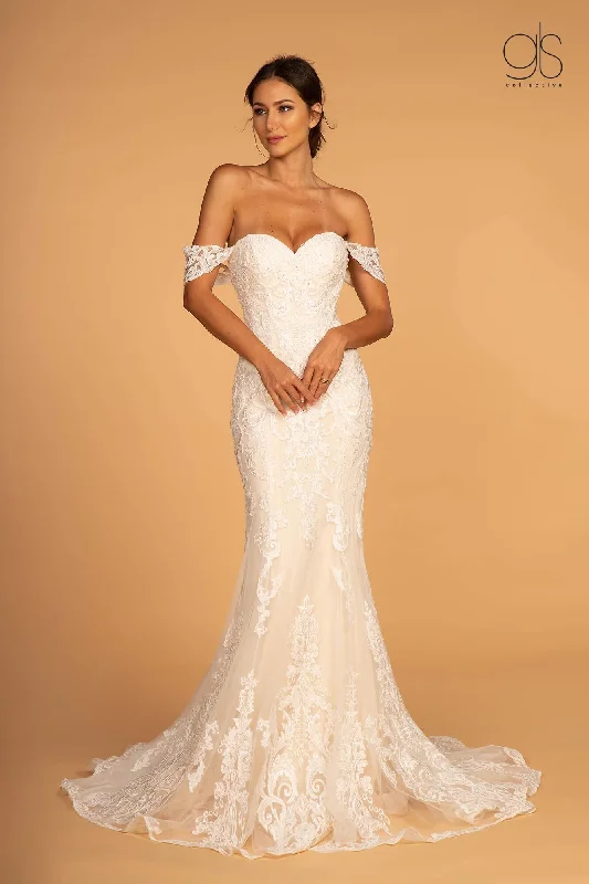 Hot Deal Long Fit and Flare Wedding Dress