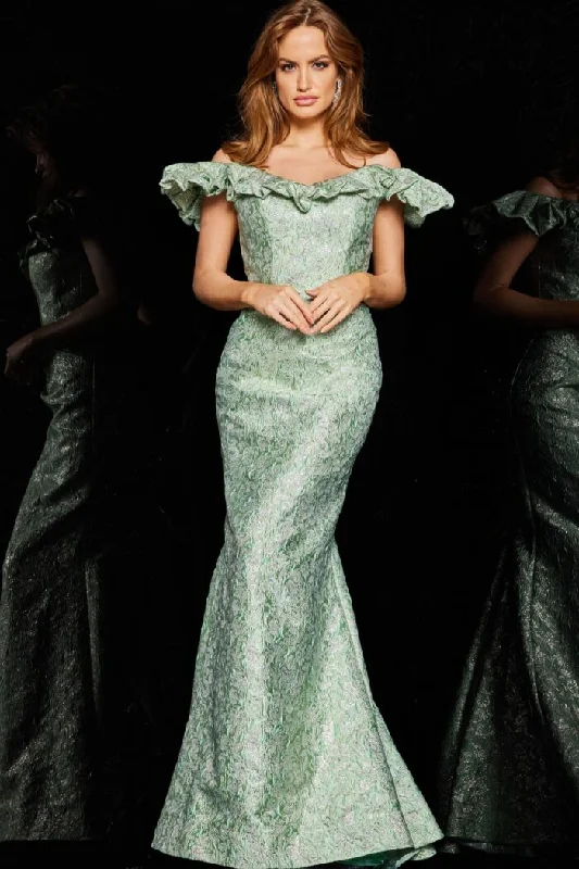 Savings Alert Jovani 25674 Long Formal Ruffle Mermaid Evening Dress
