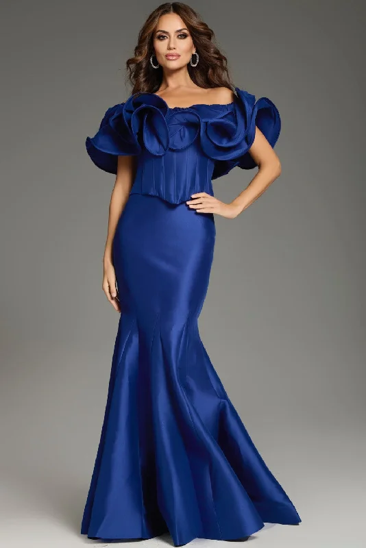 Hot Deal Jovani 40324 Mermaid Long Formal Ruffled Evening Dress